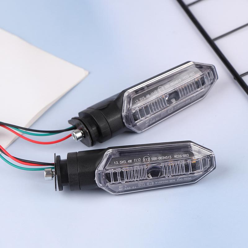 2Pcs Mini Amber Flashing Light Motorcycle Led Turn Signal Lights 8Mm Blinker Turn Signal Lamp 12V Moto Indicator Accessories