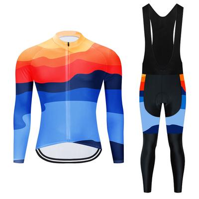 Cycling Suit Long Sleeve Set Cool Sweat-absorbing Breathable Team Cycling Shirt 2026 Autumn Fleece Thin Cycling Suit Set