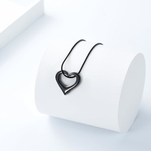 QGJNSGC Heart-Shaped Cremation Pendant for Keeping Ashes At Home, Includes Entombment Set, Hypoallergenic, Safe for Cremation, Ashes Capsule, Ashes Ca