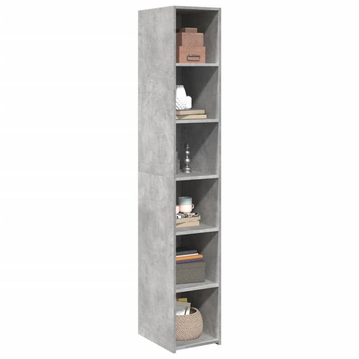 VidaXL Buffet haut gris béton 30x41x185 cm bois d'ingénierie, buffet, placard, armoire latérale, armoire, armoire de 846414