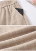 2026 Winter Fashionable High-Waisted Woolen Straight-Leg Pants for Mid-Aged Women: Stylish, Slightly Stretchy, and Casual
