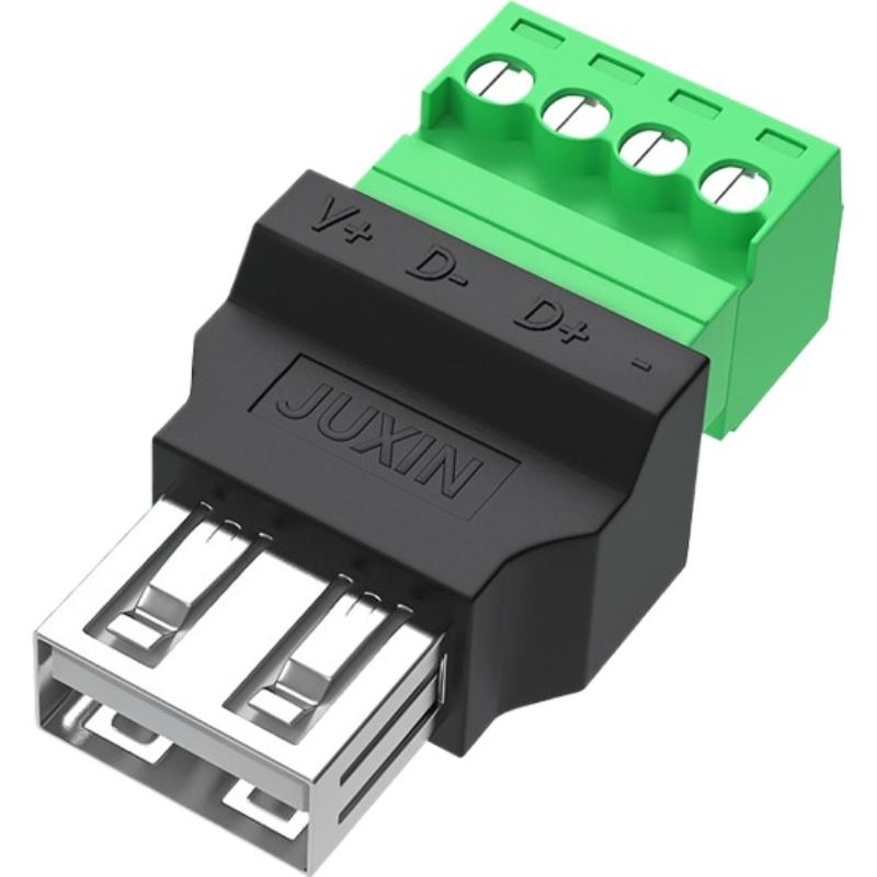 

USB Type A Connector Screw Terminal Solderless 5 Way Pin Adapter USB 2.0 Repair Kit Male Female Converter USB Cable DIY Wiring