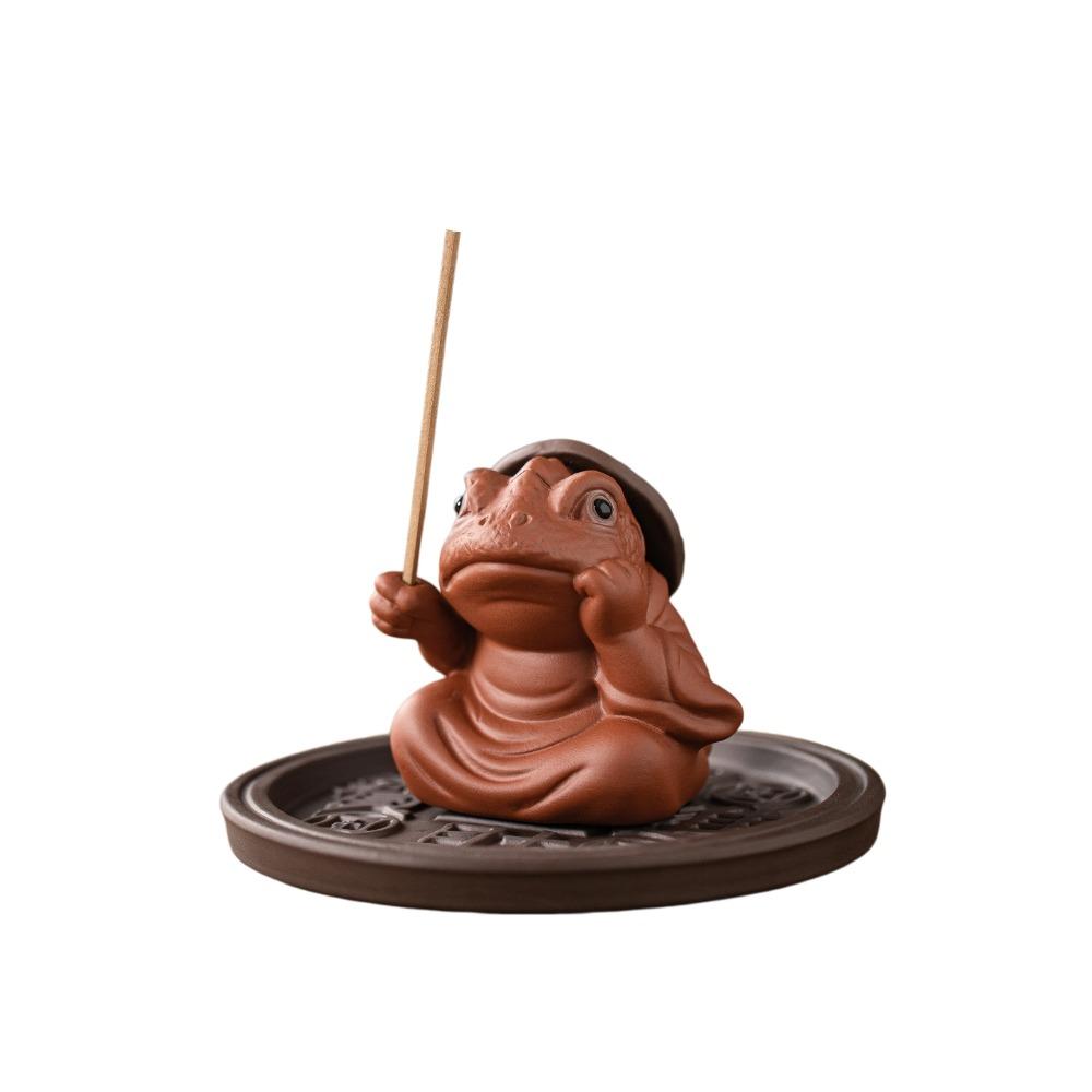 Ceramics Tabletop Incense Base Toad Fairy Incense Stick Burner Zen Space