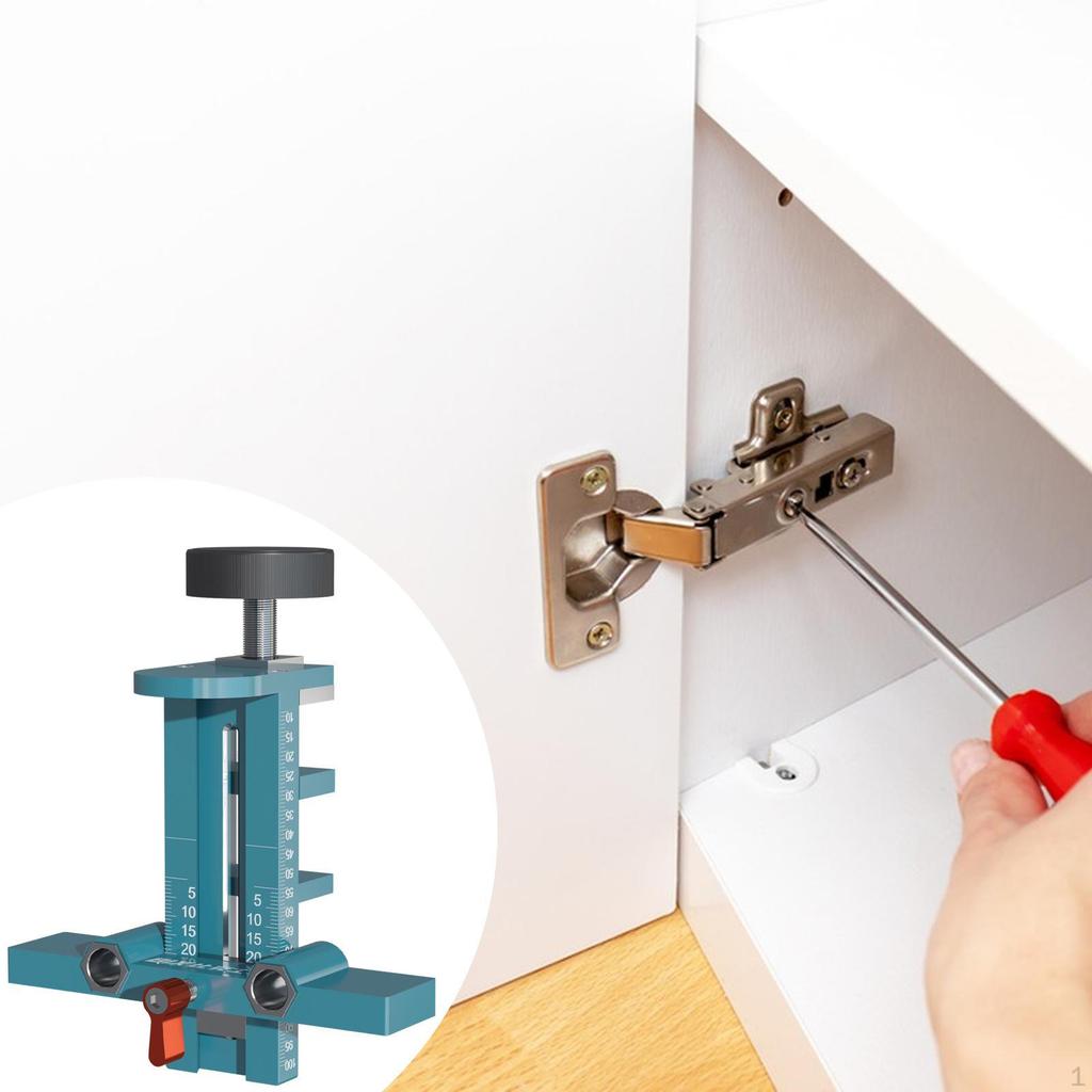 Cabinet Door Mounting Jig, Adjustable , Hardware, Aluminium Alloy with Scale ,Versatile Practical