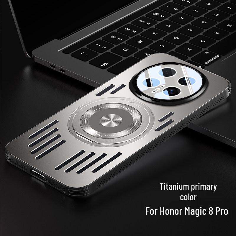 Honor Magic 8 Ultra-Thin Magnetic Phone Case with Ice Aluminum Heat Dissipation - Suitable for Men and Women