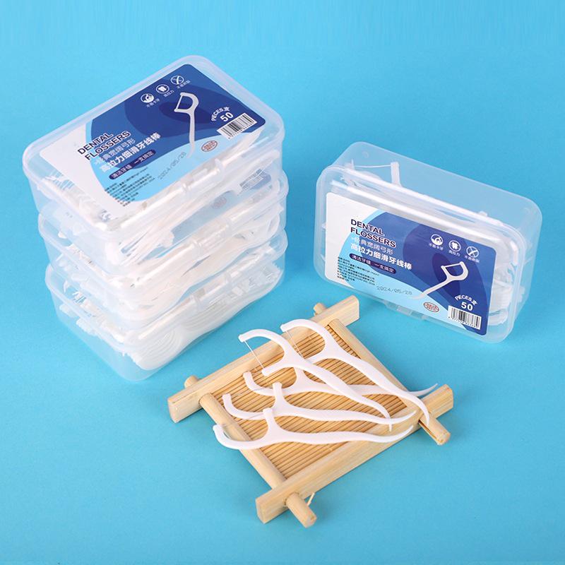 Ultra-Fine Dental Floss Picks Family Pack - Disposable Toothpicks In Portable Box