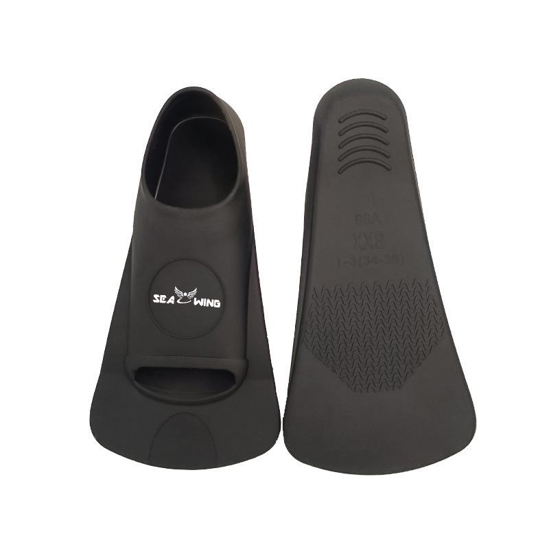 Unisex Silicone Short Swim Fins for Freestyle and Breaststroke - Professional Diving Training for Adults and Kids