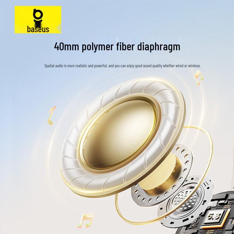 Baseus 35 Max Wireless Bluetooth Noise-Cancelling Over-Ear Headphones