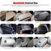 ESKONKE Car Center Console Cover PU Leather Auto Armrest Cover - Scratch Resistant/Wear-Resistant/Waterproof Universal Car Armrest Storage Box