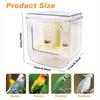 AT19-No Mess Automatic Bird Feeder With Hooks Hanging,Bird Bath For Cage,Multifunctional Bird Food Container Bathing Tubs