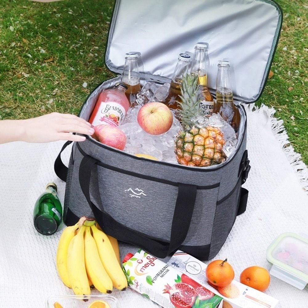Waterproof Picnic Bag Large Capacity Insulated Tote Bag Food Storage Cooler Bag  Food Delivery