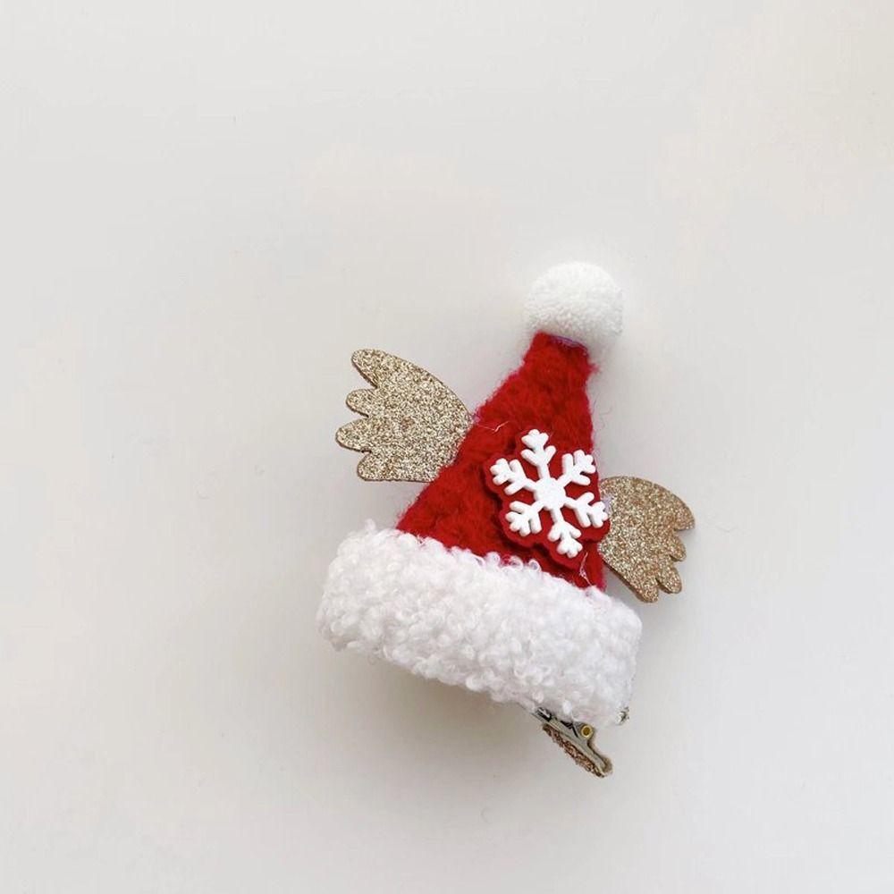 Plush Letter Headwear Elk Korean Barrettes Women Hair Clips Duckbill Clips Christmas Hairpins