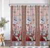 Stained Glass Garden Shower Curtain Butterfly Flower Church Stained Glass Pattern Art Shower Curtain 120X180Cm