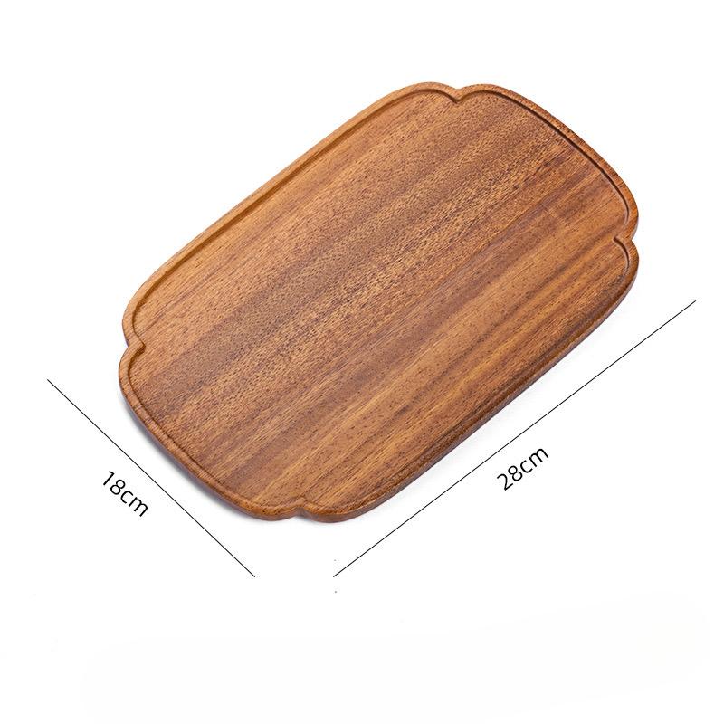 Solid Wood Towel Tray Coffee Cup Plate Tea Tray Fruit Food Storage Holder Hotel Home Decorate Supplies