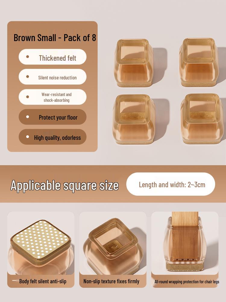 Anti-Slip Silicone Table & Chair Leg Pads - Wear-Resistant Protection for Dining Furniture