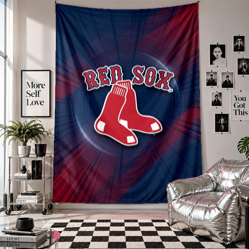 Boston Red Sox Wandteppich Heimdekoration Wandbehang Tuch für Schlafzimmer Wohnzimmer Hintergrund