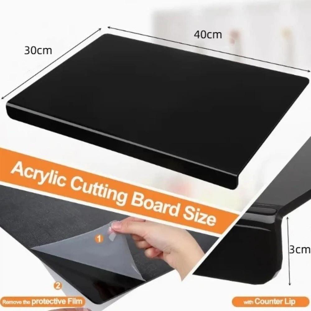 Easy-Clean Acrylic Cutting Board Anti-slip Transparent Cutting Board Kitchen