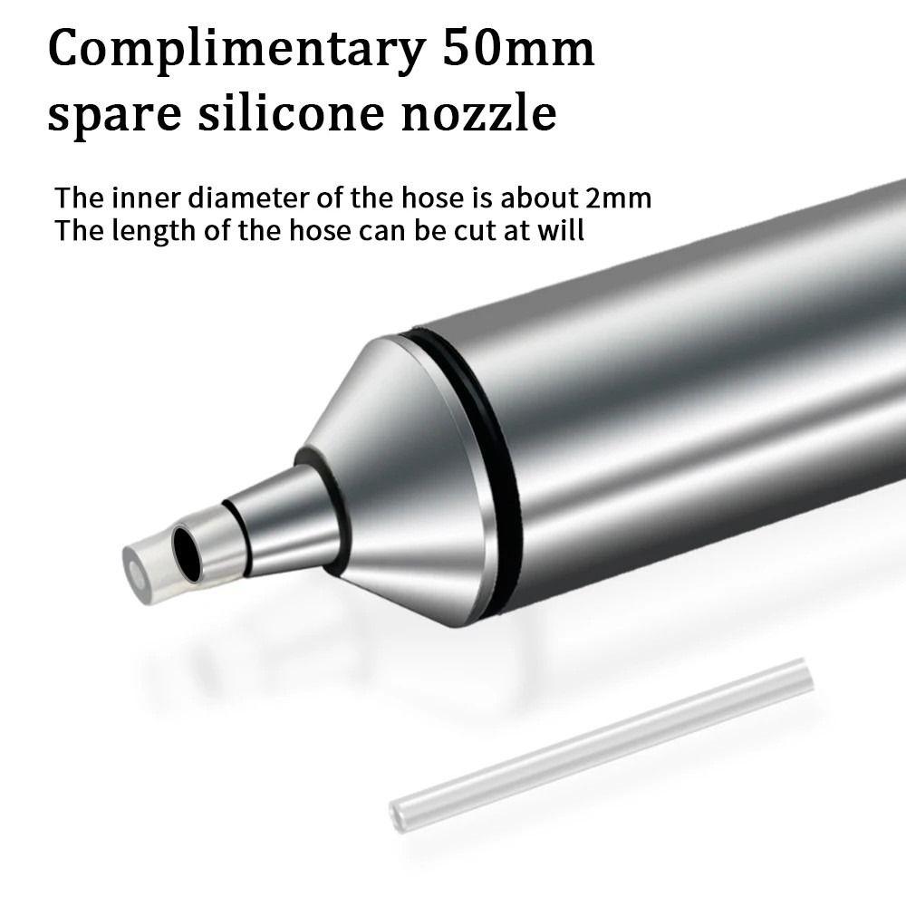 Aluminum Alloy Powerful Desoldering Pump Manual Preventing Blockage Solder Sucker Tool Silicone Sucking Nozzle Tin Absorber
