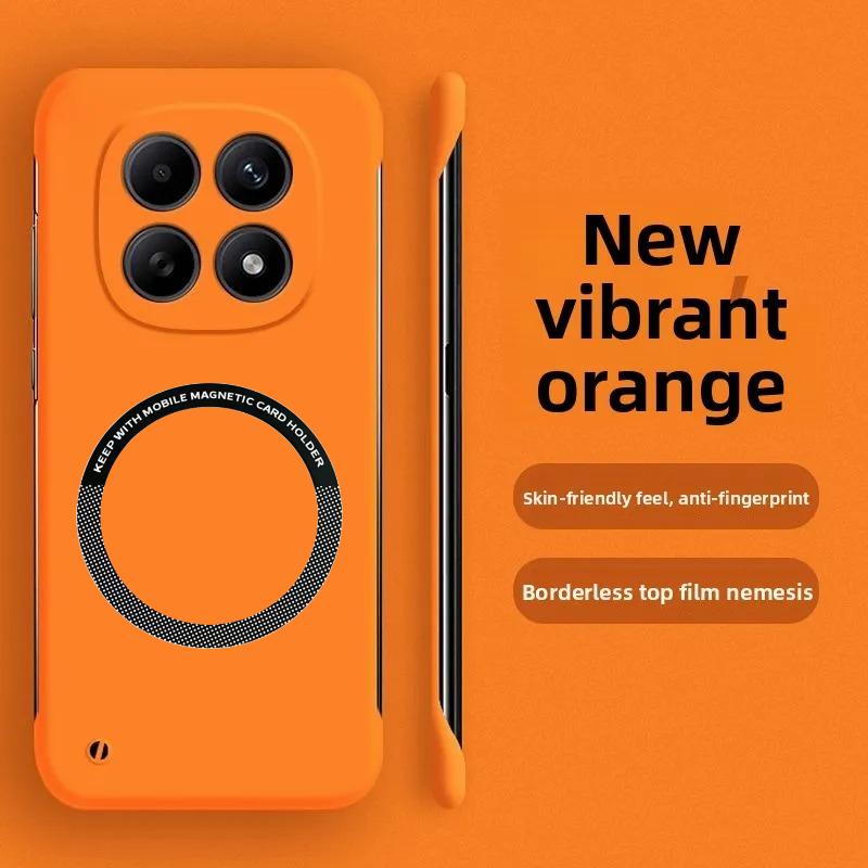 Ultra Thin Frameless Enhance PC Case For Redmi Note 15 Pro 14 Pro Plus 5G Magnetic Bare Machine Feel Shockproof Protection Cover