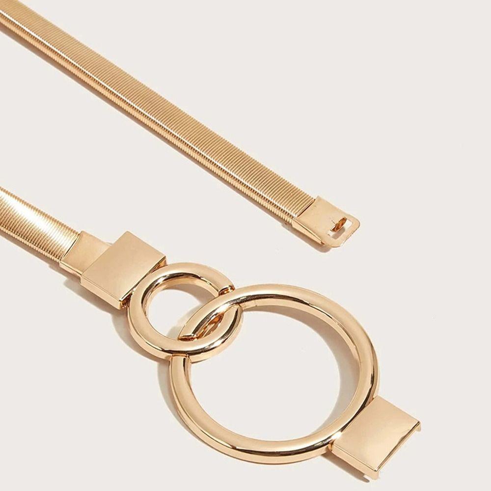 Metal Female Waist Belts Spring Chain Belt Simple Waistband For Women