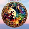 2D Flat Witch Wooden Decoration, Suitable for Home Use, Fun To Hang, No Need for Batteries/electricity, Durable Ou