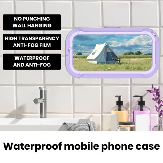 Handyhalterung Wand Drehbar Montiert 360-Grad Immersives Wasserdichtes Visuelles Erlebnis Transparente Handybox