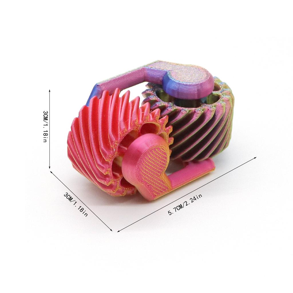 1pc 3D printed fingertip gear decompression toy mini spinning top, a holiday gift.
