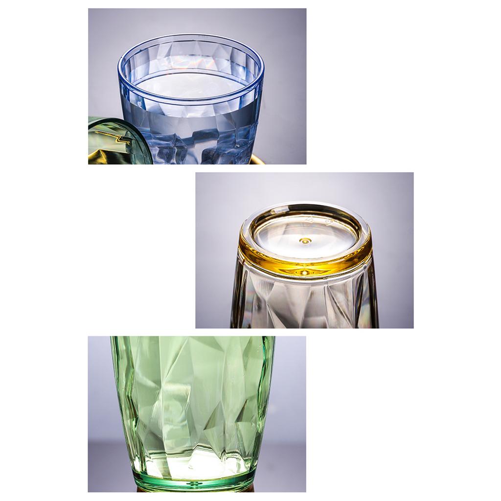 Shatterproof Acrylic Water Tumblers 490ml Unbreakable Drinking Glasses Reusable Beer Champagne Cup Dishwasher Safe