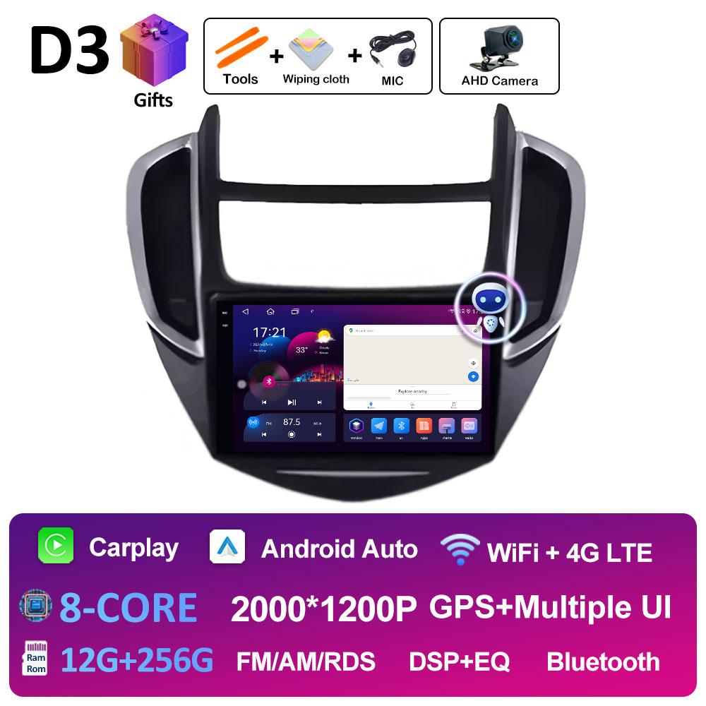 Wireless Carplay pentru Chevrolet Trax 2014 2015 2016 Radio Player Bluetooth DSP Stereo Android Auto 2.5D Ecran tactil Unitate principală 4G