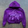 European and American Autumn and Winter Letter Foam Printed Retro Men's and Women's Hip-hop Loose Couple Hoodie
