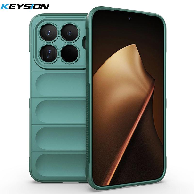 

KEYSION Надміцний Протиударний Матовий Чохол для Телефону для Xiaomi 15T Pro 5G Протиковзкий М який Силіконовий Чохол на Задню Панель Телефону для Xiaomi 15T 5G for Xiaomi 15T Pro