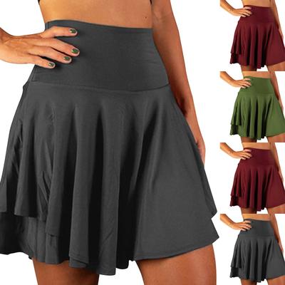 Versatile Women's High Waisted Sports Comfortable Double Short Skirt