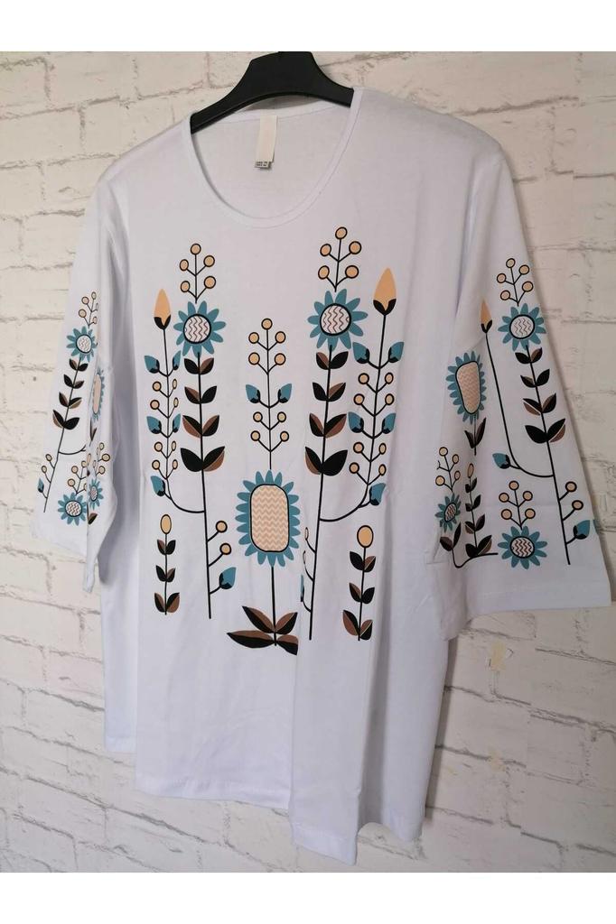 Damenbluse in großer Größe, perfekt für den Sommer, gekämmte Baumwolle, bequeme Bluse