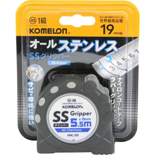 Komelon Convex Stainless Steel Gripper 19, 19mm Tape Width, 5.5m, KMC-32S