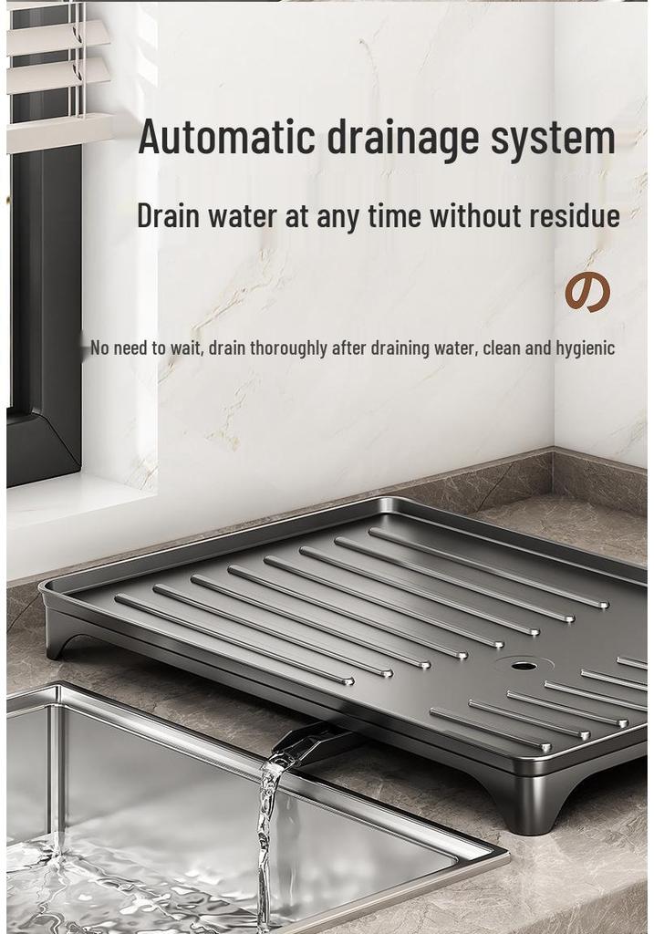 Cross-border Kitchen Sink Storage & Drainer Rack for Bowls, Dishes, and Utensils