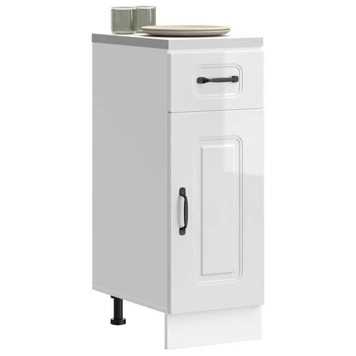 VidaXL Kitchen Cabinet Kalmar Glossy White Engineered Wood 853459
