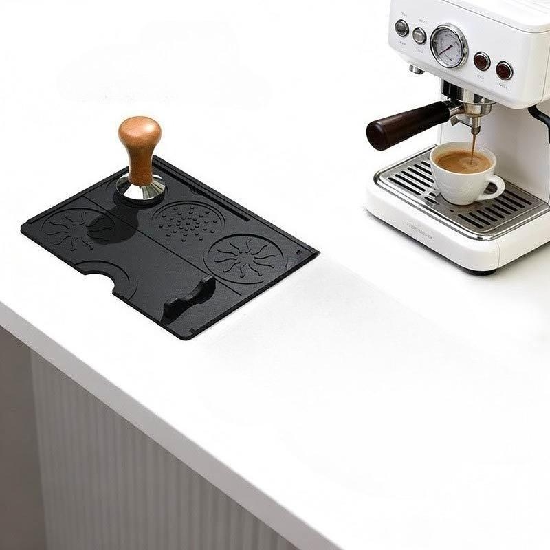 1pc Coffee Utensils Tamper Mat Food Grade Silicone Pad Non Slip Protective Pad Coffee Powder Pad Storage Mat
