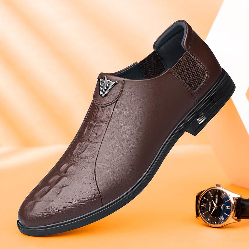 Mode Echtes Leder Herren Business Schuhe Modemarke Slipper Schuhe Rutschfeste Dicke Sohle Herren Freizeitschuhe Hohe Qualität Herren Slipper