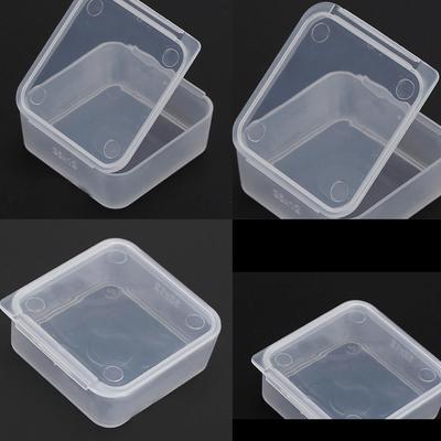 5 Adet Küçük Şeffaf Plastik Saklama Kutusu Şeffaf Kare Çok Amaçlı Teşhir Kutusu