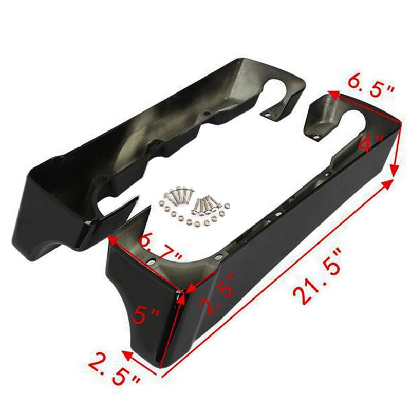 For Harley Touring Electra Glide Street Glide Road King Ultra Classic 1994+ Black Moto 4" Hard Stretched Saddle Bag Extension