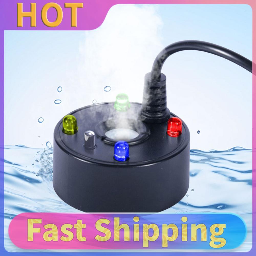USB Fogger With 4 LED Colorful Lights Atomizer Air Humidifier for Halloween Party Decorations for Fish Tanks Rockery Decoration