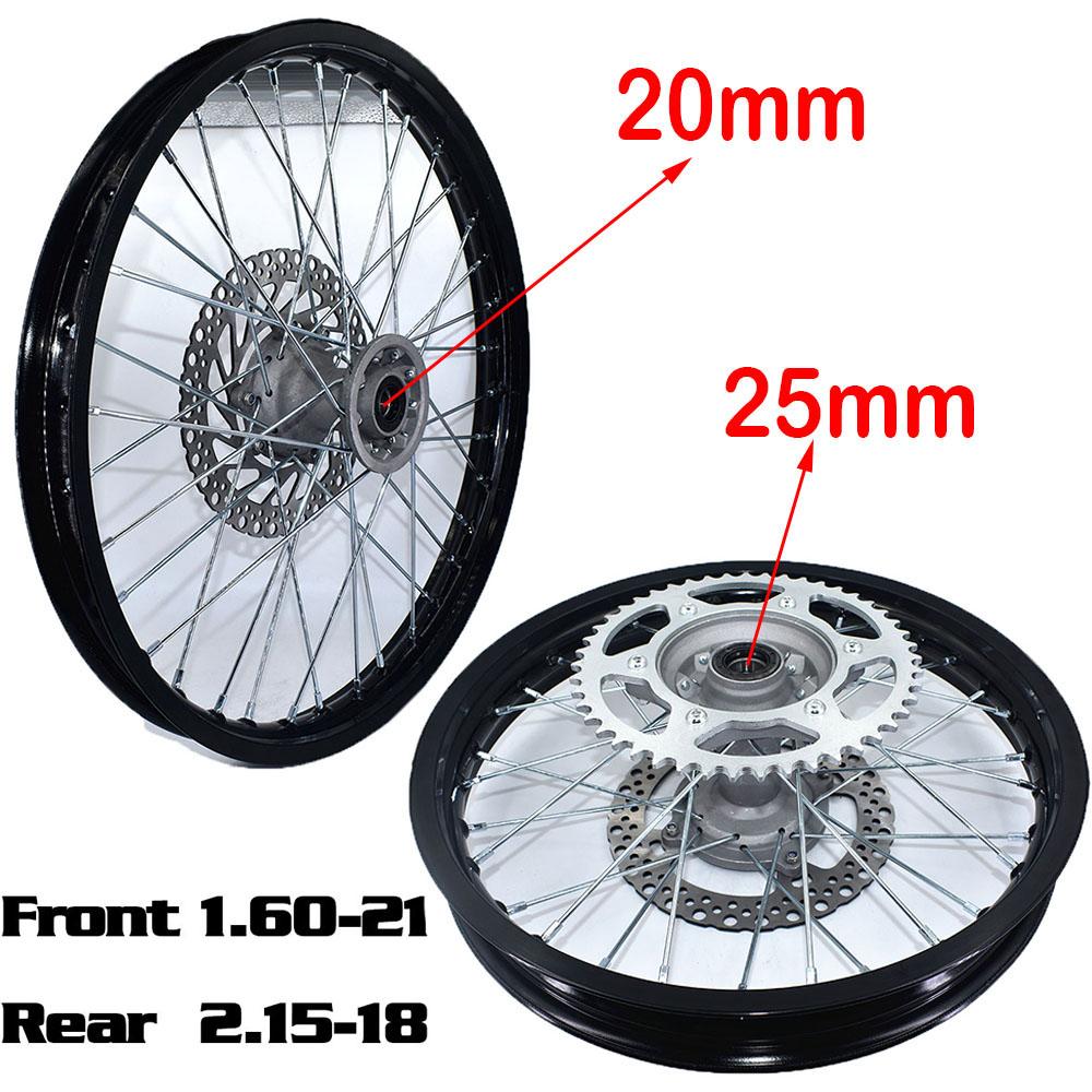 Motorcycle 1.60x21" Inch For Kayo T2 With 240MM Brake Disc Plate Front Rim  21 Inch Aluminum Alloy Wheel Motocross Dirt Pit Bike