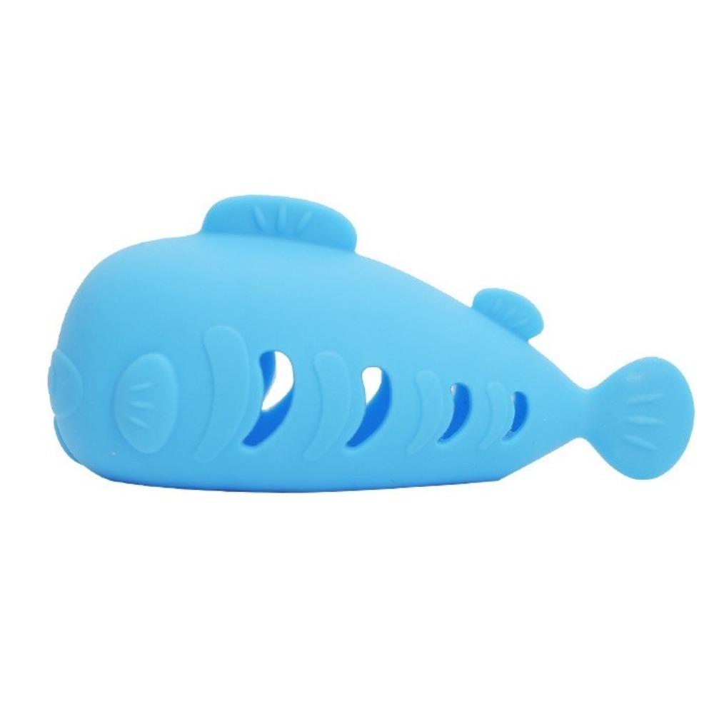 Soft Cat Chew Toy Silicone Pet Snack Dispenser Fish Shape Cat Leakage Toys  Relaxing