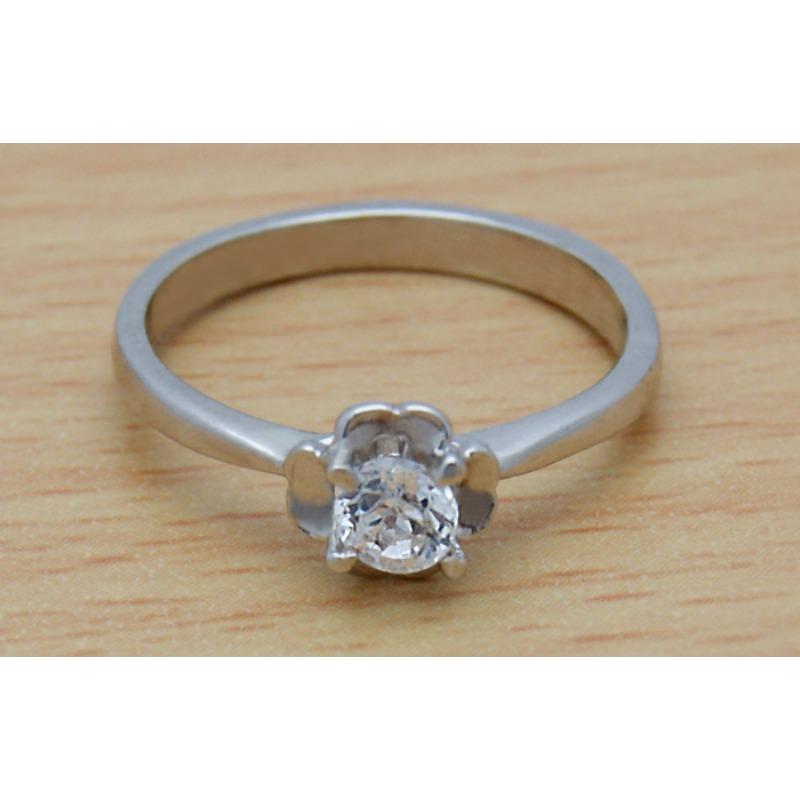 Platinum-Plated Wedding Ring, Women'S Simple Zirconium Diamond Single Ring.