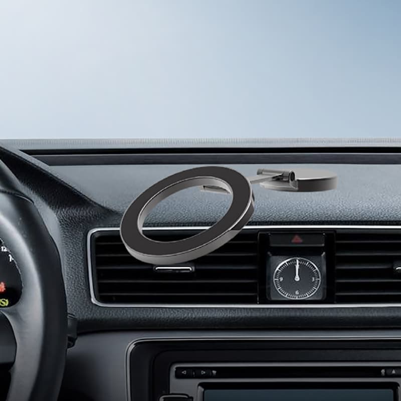 Zinc Alloy Folding Magnetic Car Bracketr For MagSafe 360° Adjustable Magnetic Car Mount For IPhone 14 13 12 Pro Auto Interior