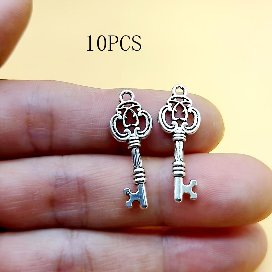 

Charming Fashion Key-Shaped Pendants for DIY Accessories, Earrings, Bracelets - 10pcs