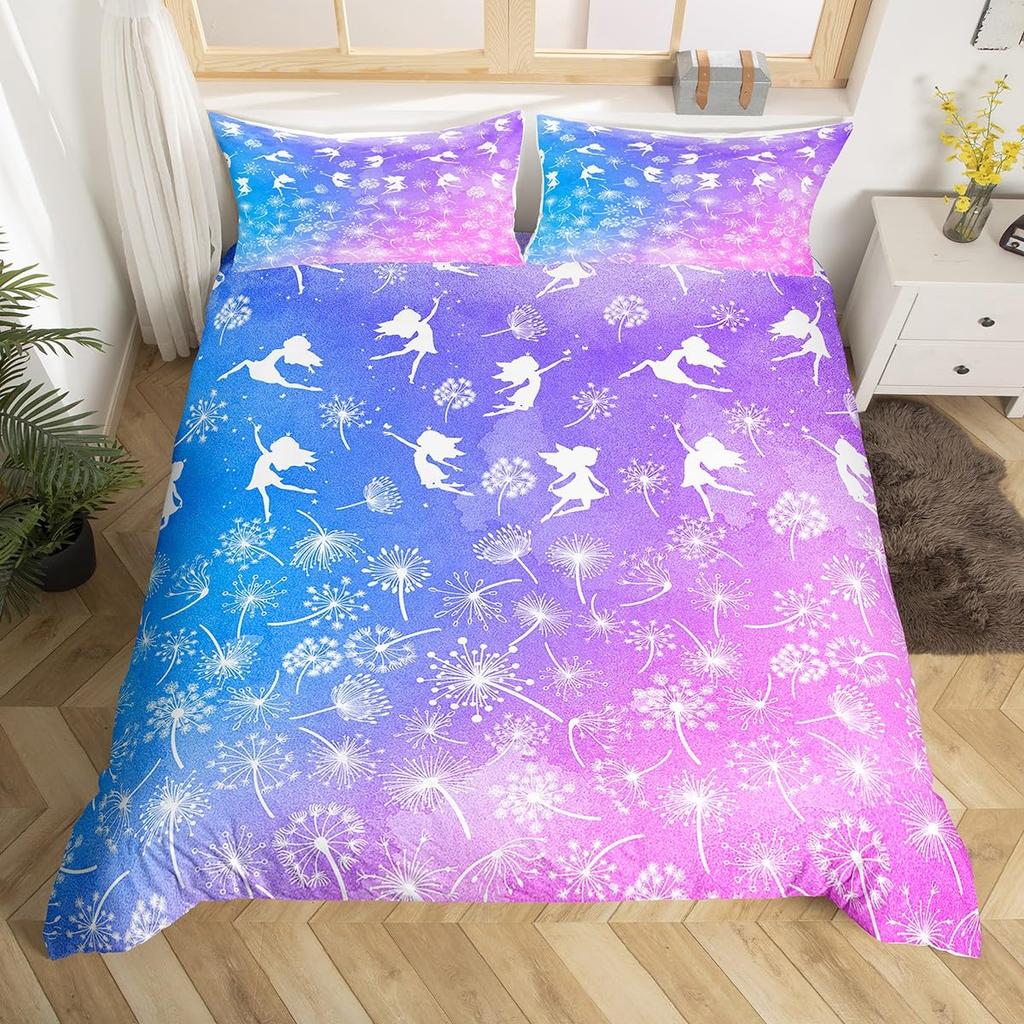 Comforter Dandelion Wild Daisy Botanical Bedding Set Cute Butterfly Comforter For Boys Girls Farmhouse