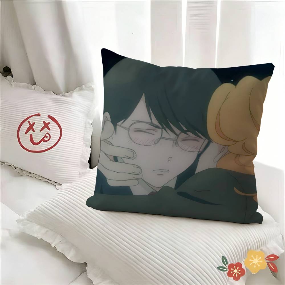 Pc Anime Doukyuusei Rihito Sajo Hikaru Kusakabe Pillow Case Fashion Square Pillowcase Bedroom Sofa Room Ins Decoration Leisure
