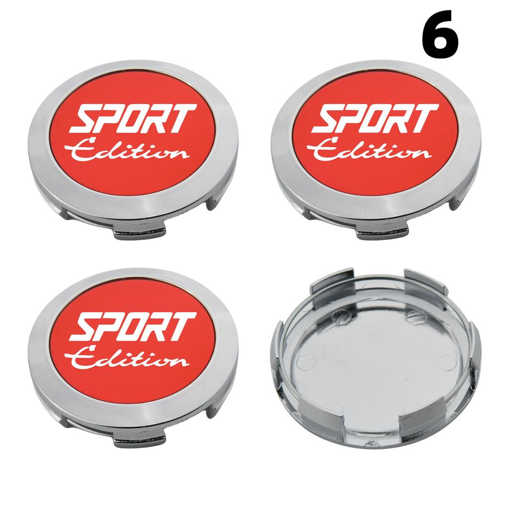 1Set/4PCS 64MM OD / 62MM ID Cap For Rims RACING SPORT Logo Wheel Center Cap Sport Car Wheel Cover Hub Caps