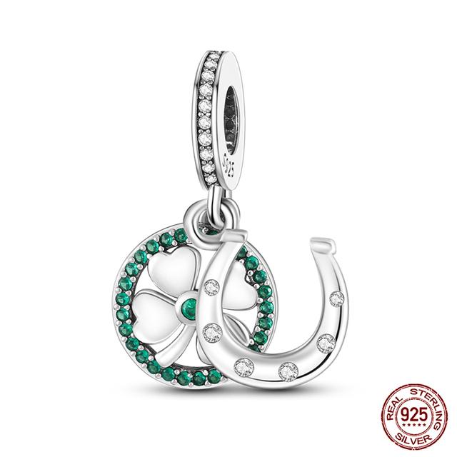 2023 mode Frühling Glück Vier Kleeblatt Serie 925 Sterling Silber Charms Perlen Fit Fasion 925 Armband DIY Schmuck